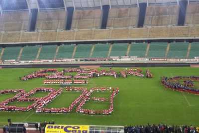 Duemila bambini allo stadio per la coreografia del calendario del Bari